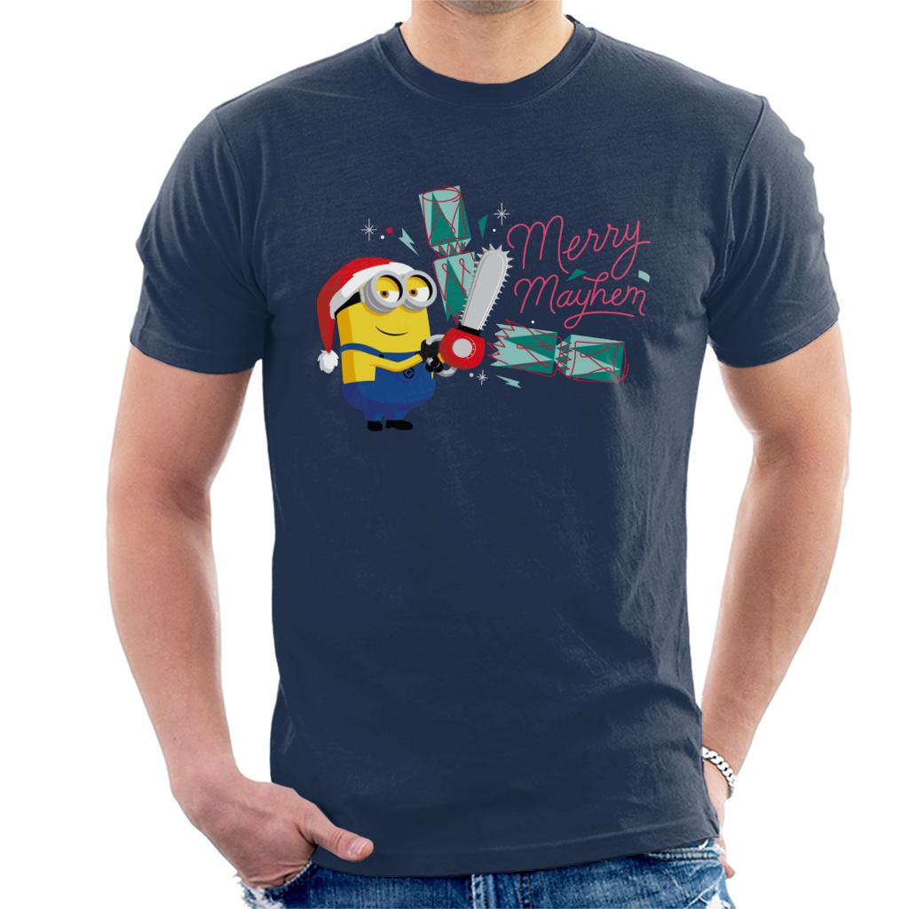 Minions Christmas Merry Mayhem Men's T-Shirt-ALL + EVERY