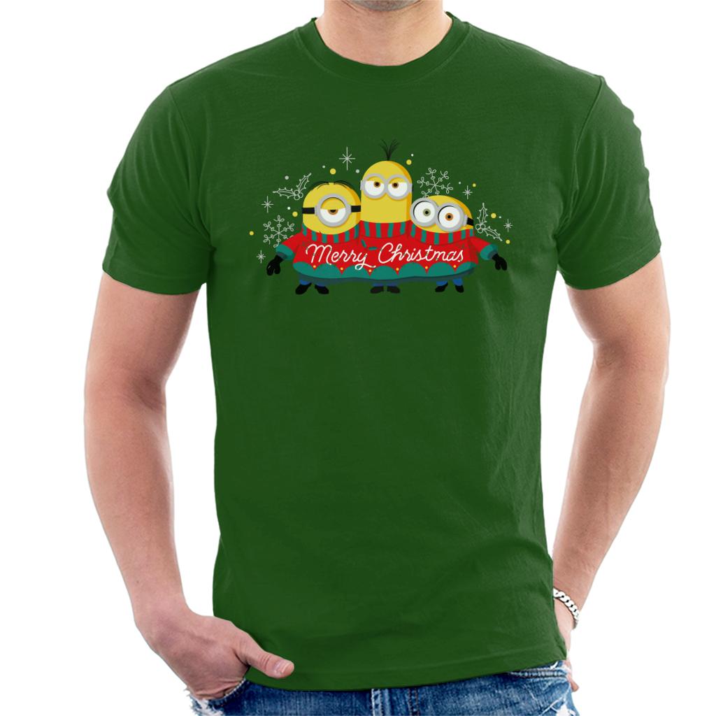 Minions Christmas Merry Xmas Men's T-Shirt-ALL + EVERY