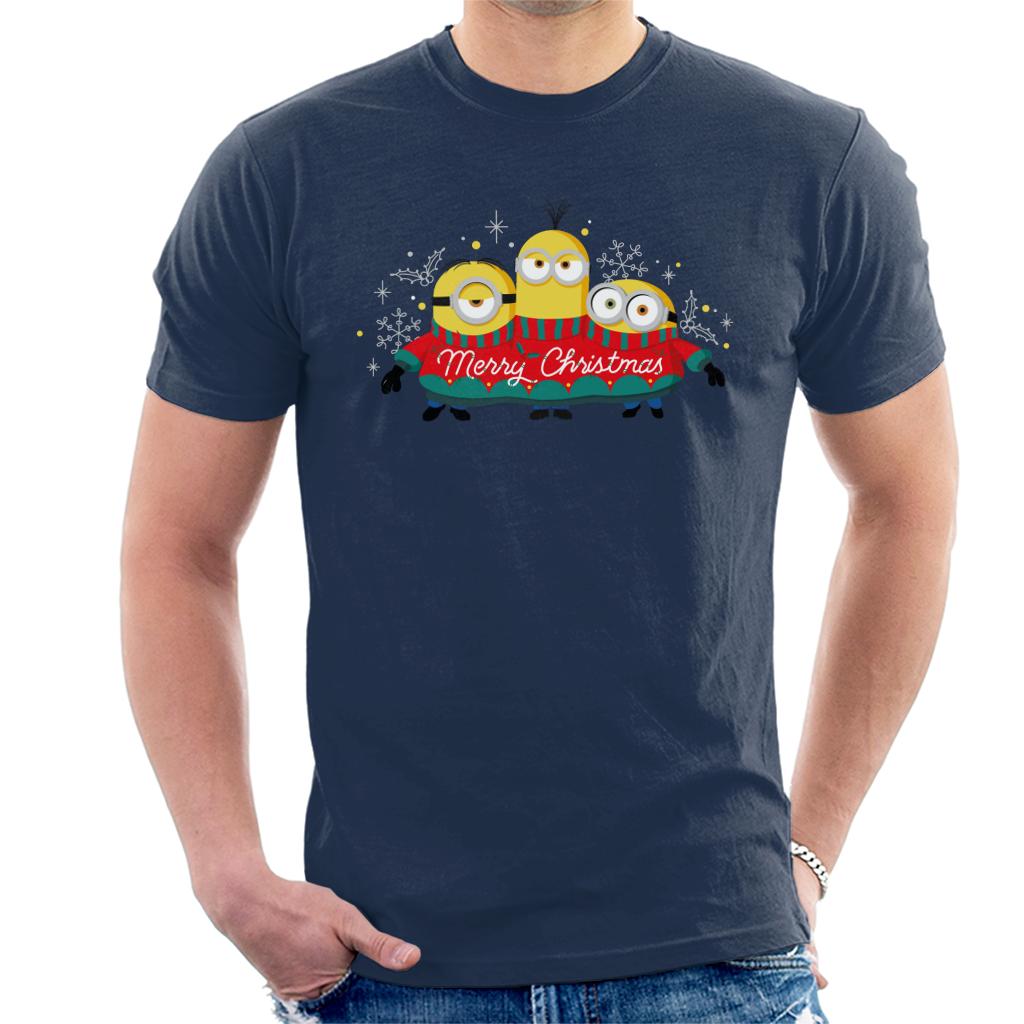 Minions Christmas Merry Xmas Men's T-Shirt-ALL + EVERY