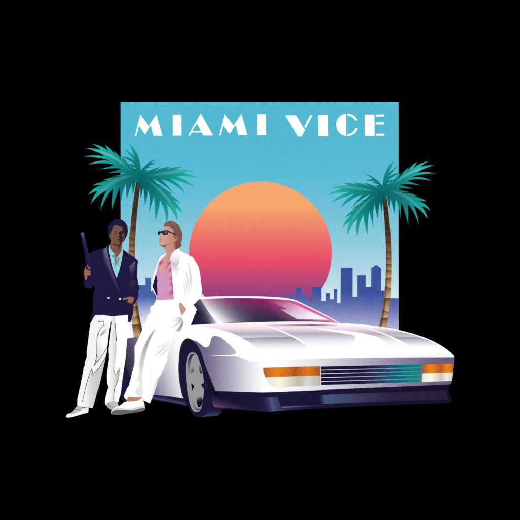 Miami Vice Sunset Men's T-Shirt-ALL + EVERY