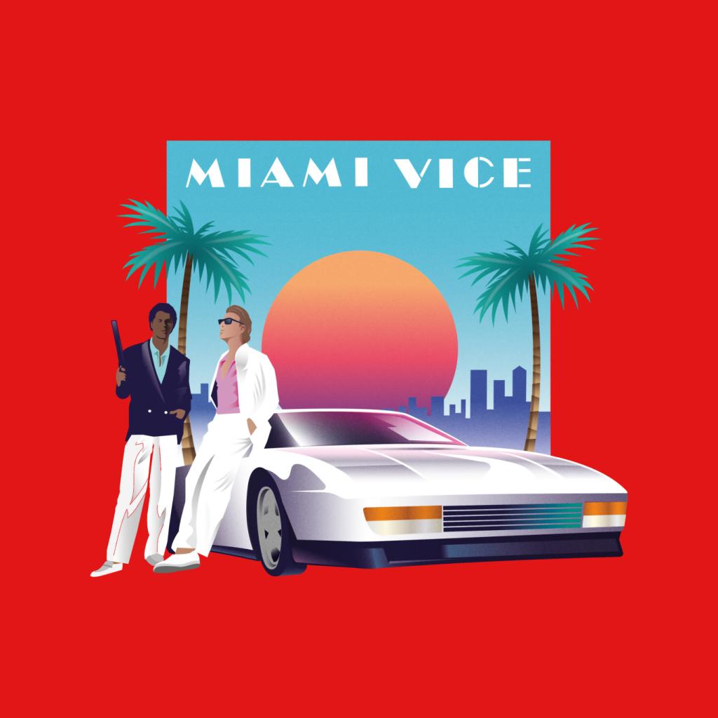 Miami Vice Sunset Men's T-Shirt-ALL + EVERY