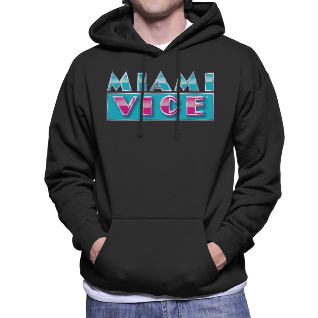 Miami Vice Reflective Logo Men's Hooded Sweatshirt-ALL + EVERY