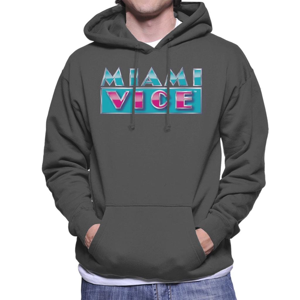 Miami Vice Reflective Logo Men's Hooded Sweatshirt-ALL + EVERY