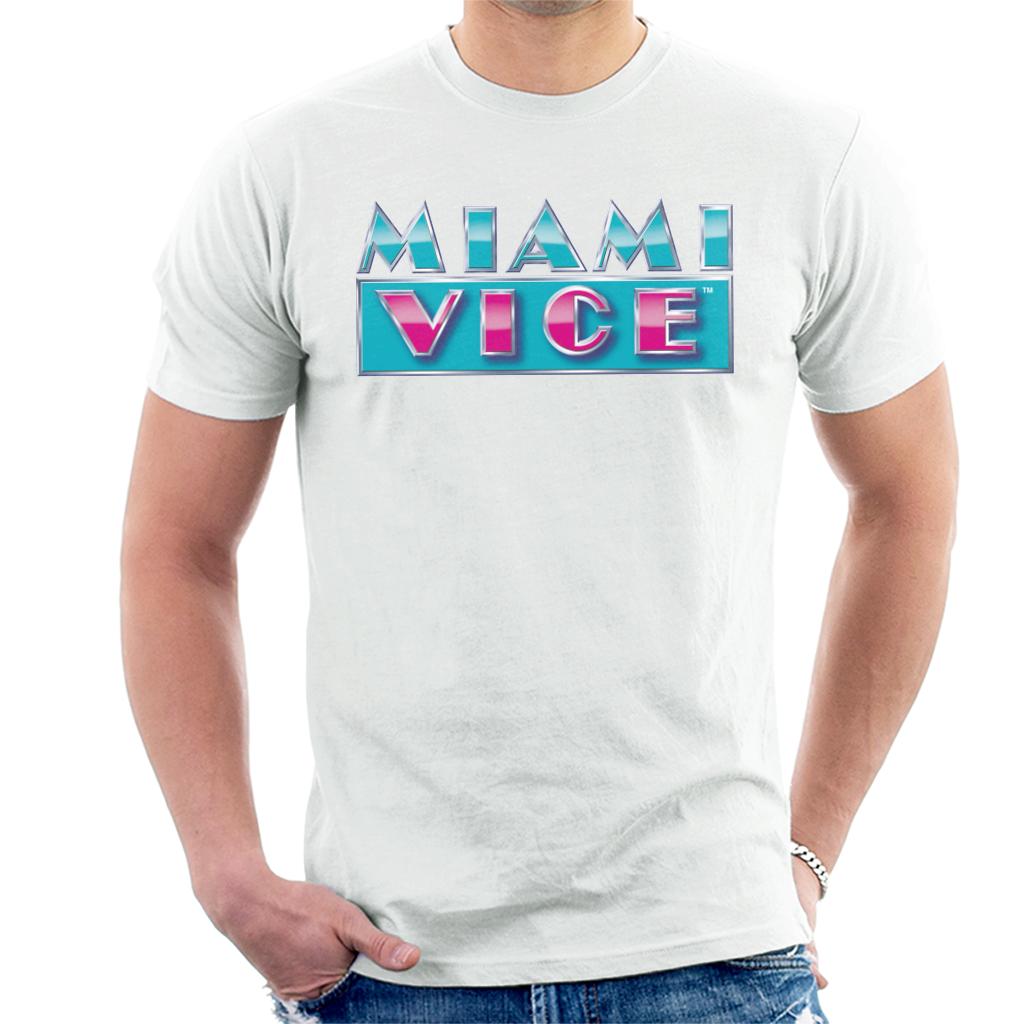 Miami Vice Reflective Logo Men's T-Shirt-ALL + EVERY