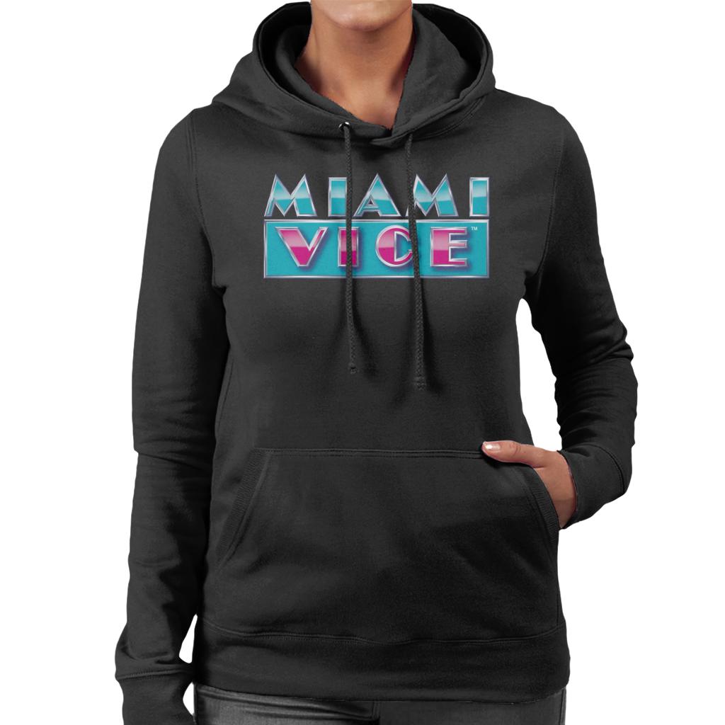 Miami Vice Reflective Logo Women's Hooded Sweatshirt-ALL + EVERY