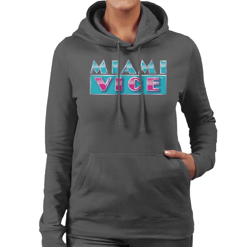 Miami Vice Reflective Logo Women's Hooded Sweatshirt-ALL + EVERY