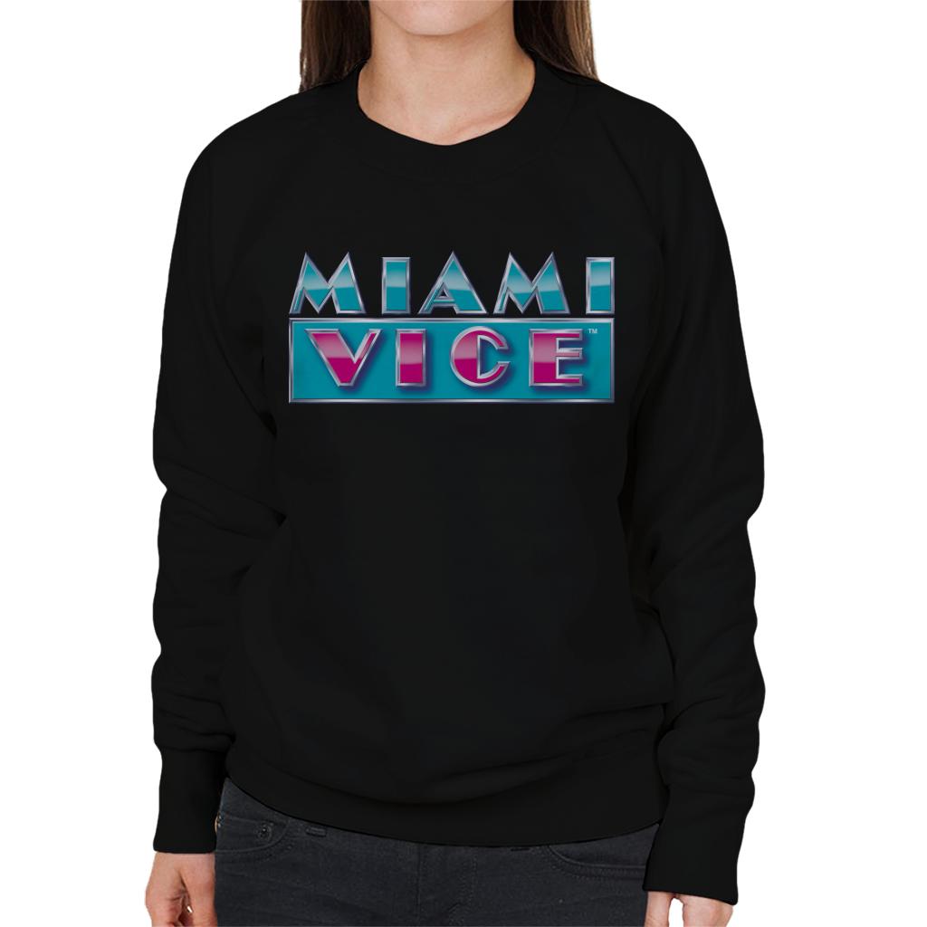 Miami Vice Reflective Logo Women's Sweatshirt-ALL + EVERY