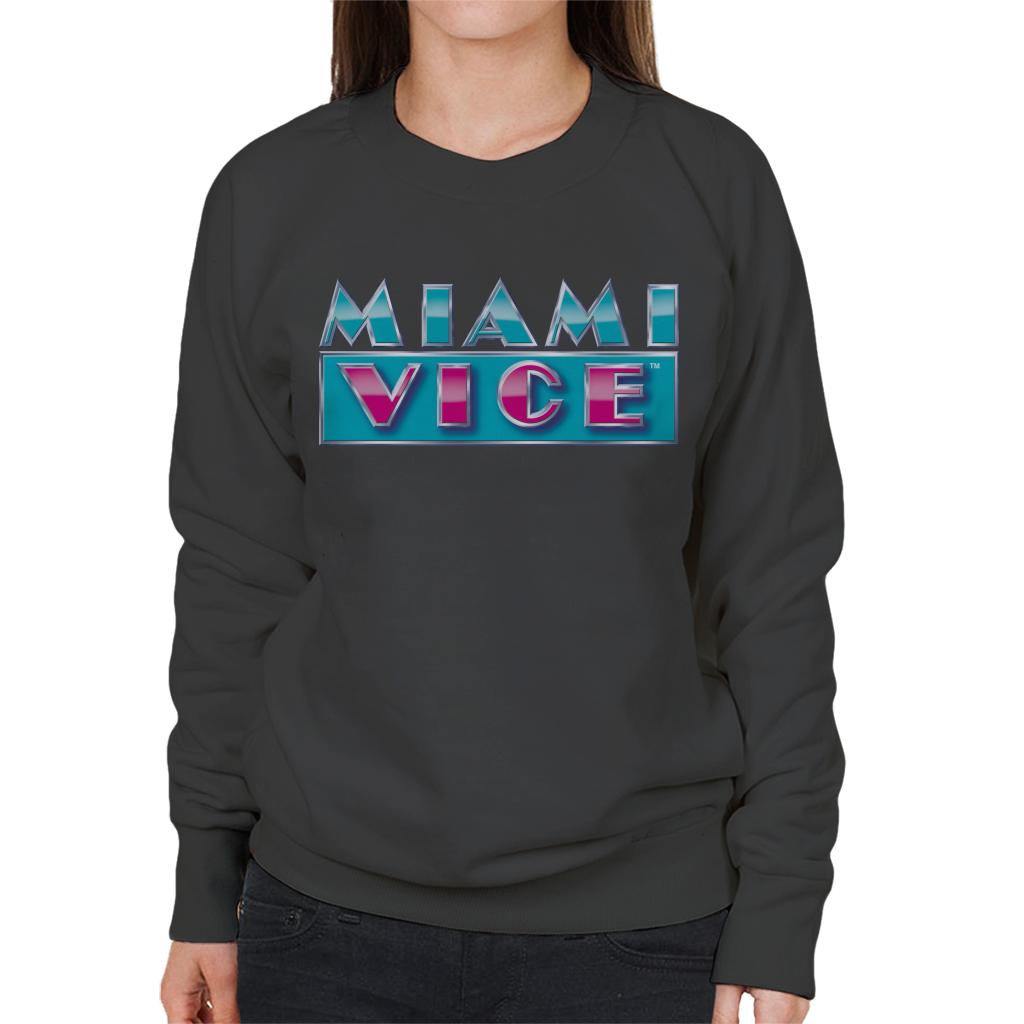 Miami Vice Reflective Logo Women's Sweatshirt-ALL + EVERY