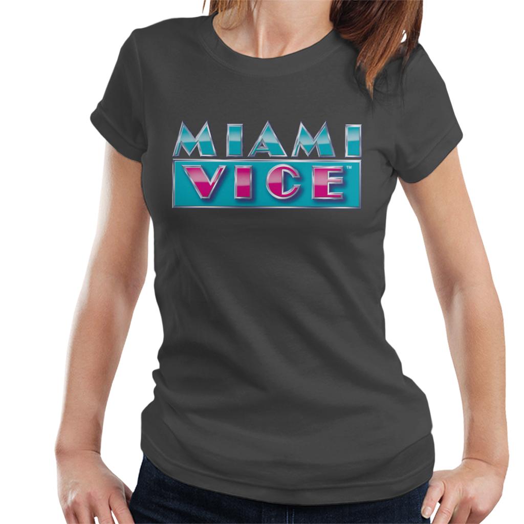 Miami Vice Reflective Logo Women's T-Shirt-ALL + EVERY