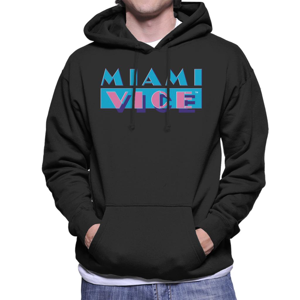 Miami Vice Classic Logo Men's Hooded Sweatshirt-ALL + EVERY