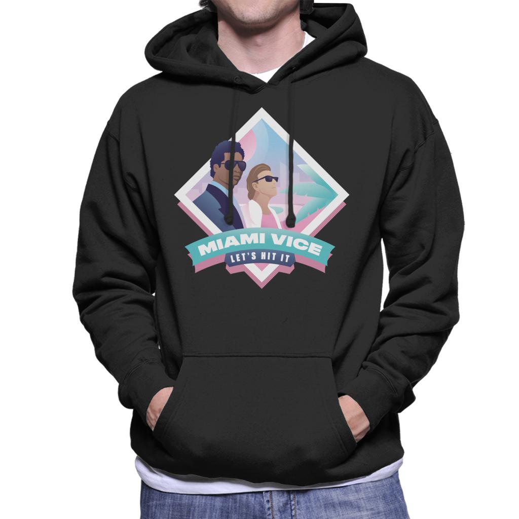 Miami Vice Lets Hit It Men's Hooded Sweatshirt-ALL + EVERY