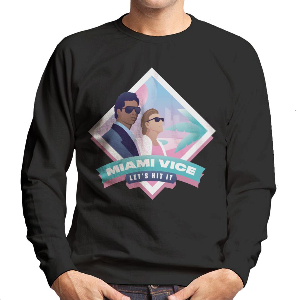 Miami Vice Lets Hit It Men's Sweatshirt-ALL + EVERY