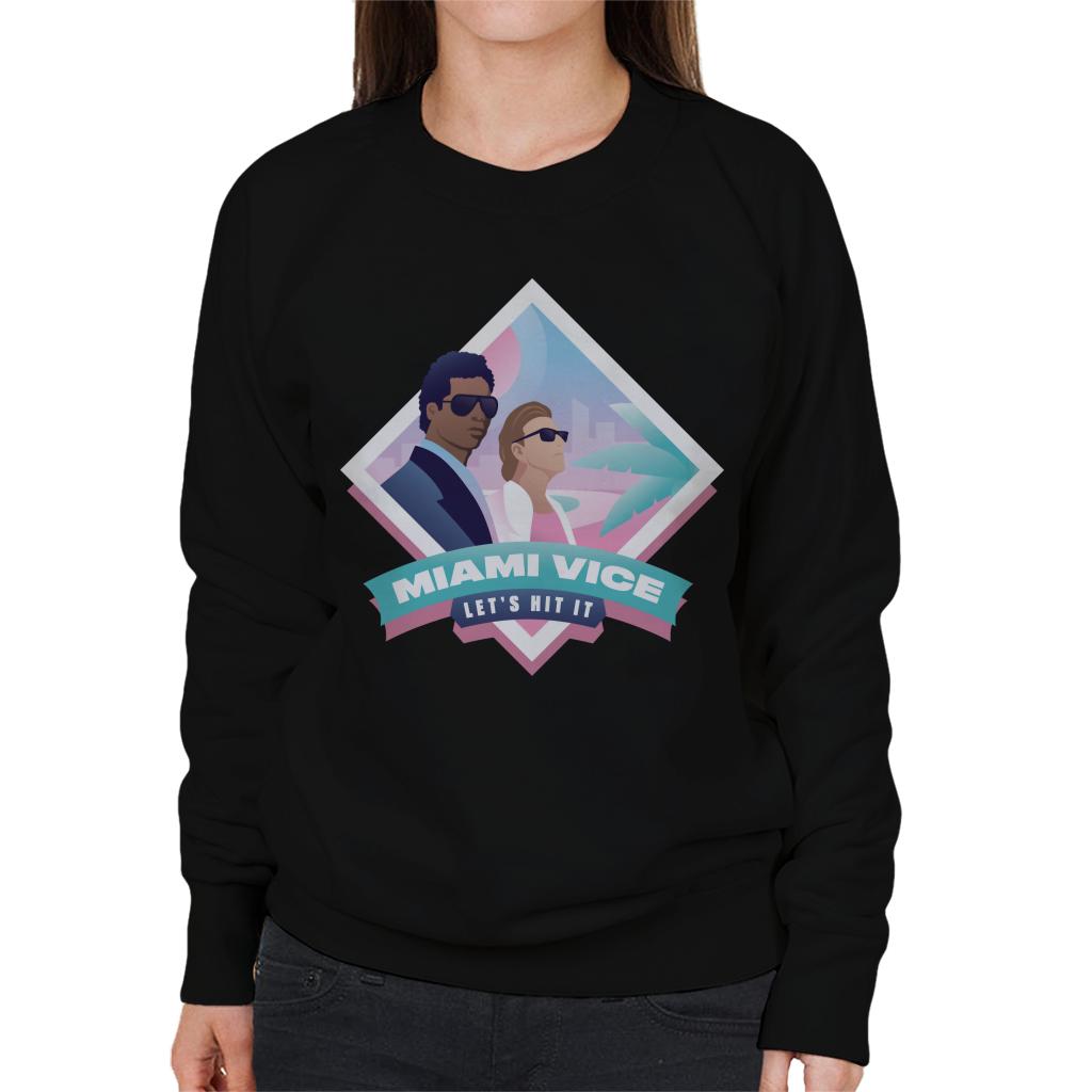 Miami Vice Lets Hit It Women's Sweatshirt-ALL + EVERY