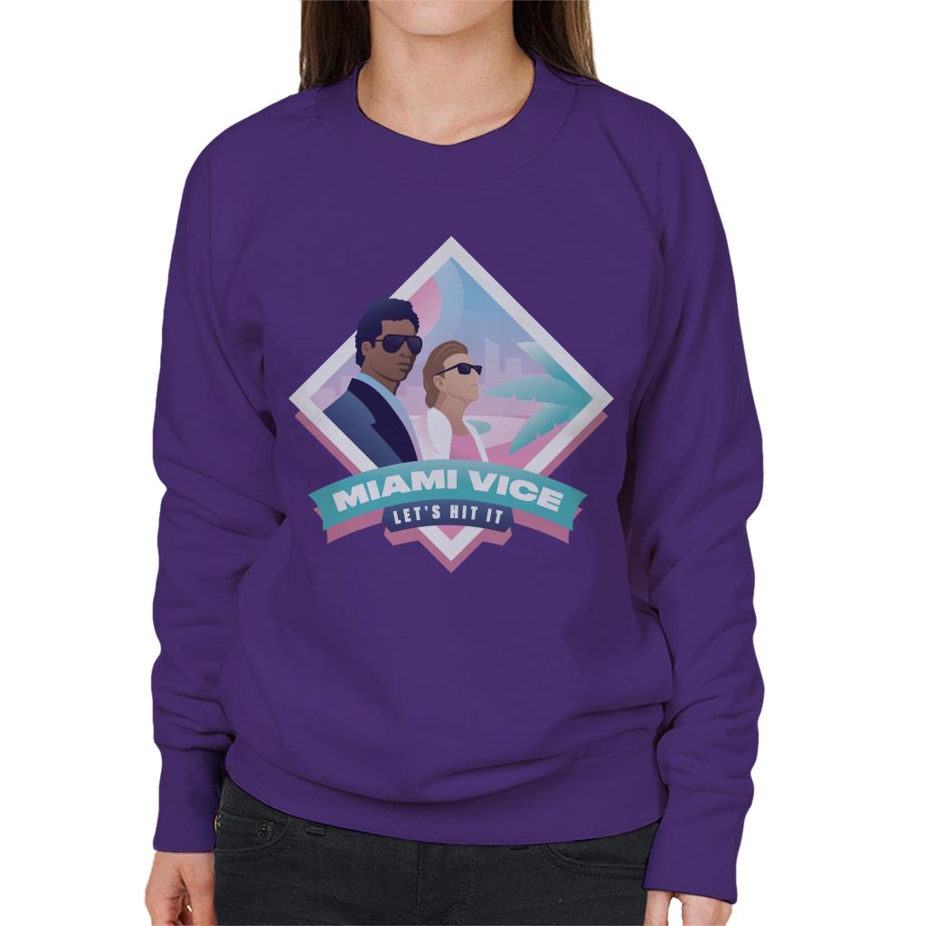 Miami Vice Lets Hit It Women's Sweatshirt-ALL + EVERY