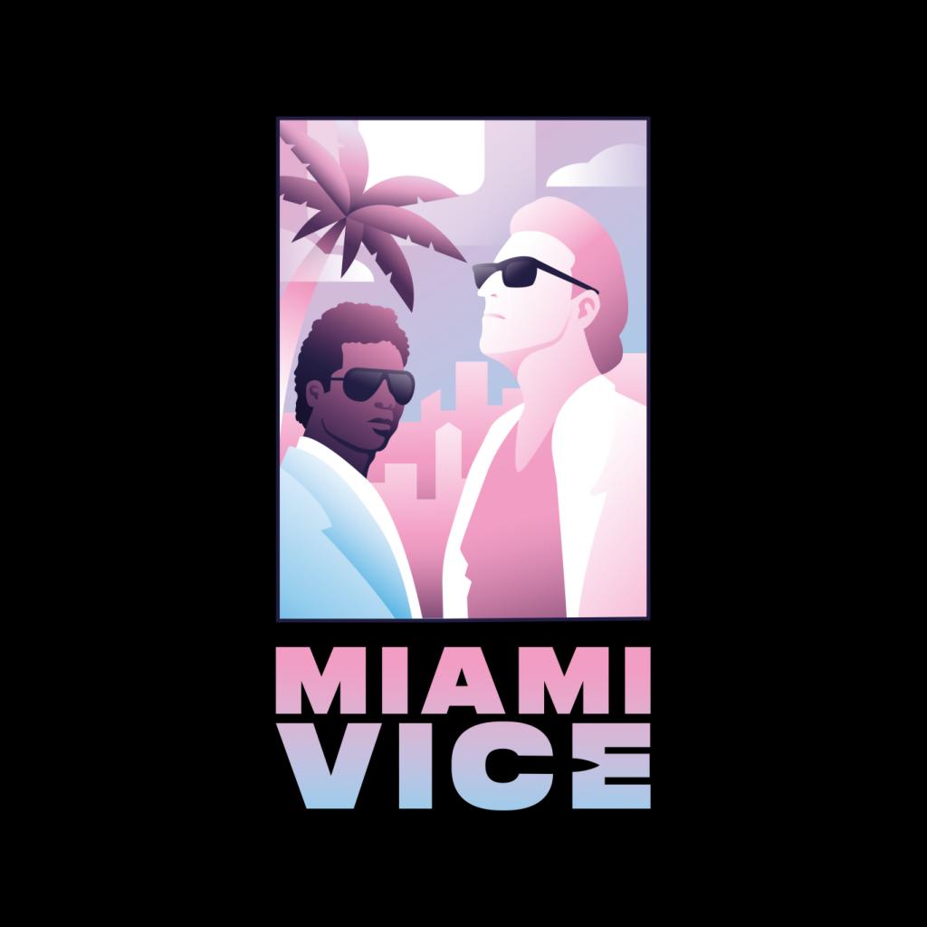 Miami Vice Sonny And Rico Airbrush Inspired Men's Hooded Sweatshirt-ALL + EVERY