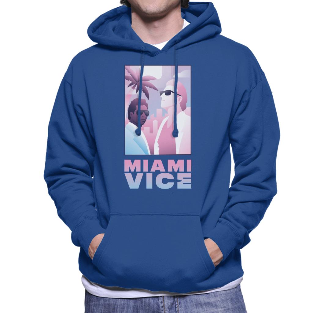 Miami Vice Sonny And Rico Airbrush Inspired Men's Hooded Sweatshirt-ALL + EVERY