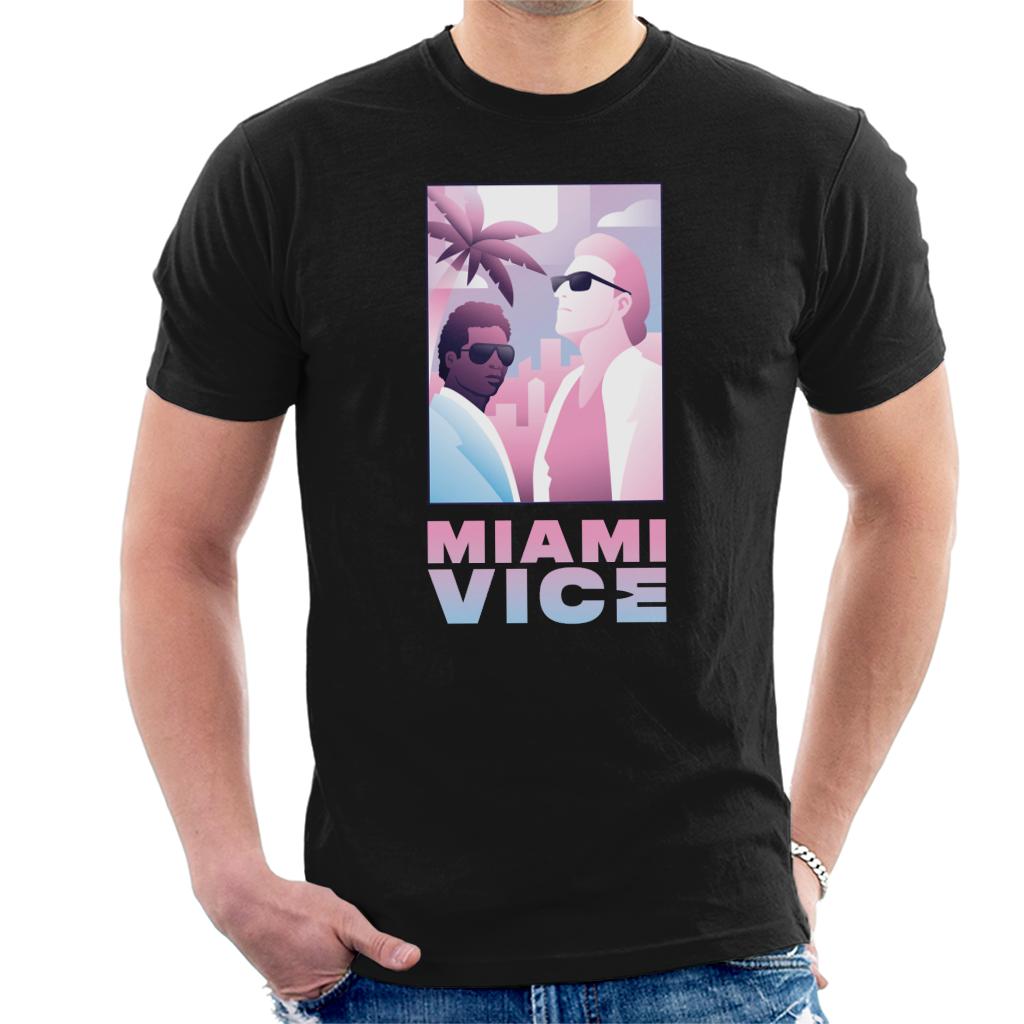 Miami Vice Sonny And Rico Airbrush Inspired Men's T-Shirt-ALL + EVERY