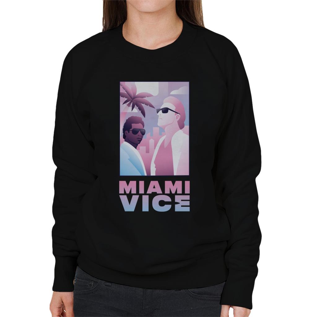 Miami Vice Sonny And Rico Airbrush Inspired Women's Sweatshirt-ALL + EVERY