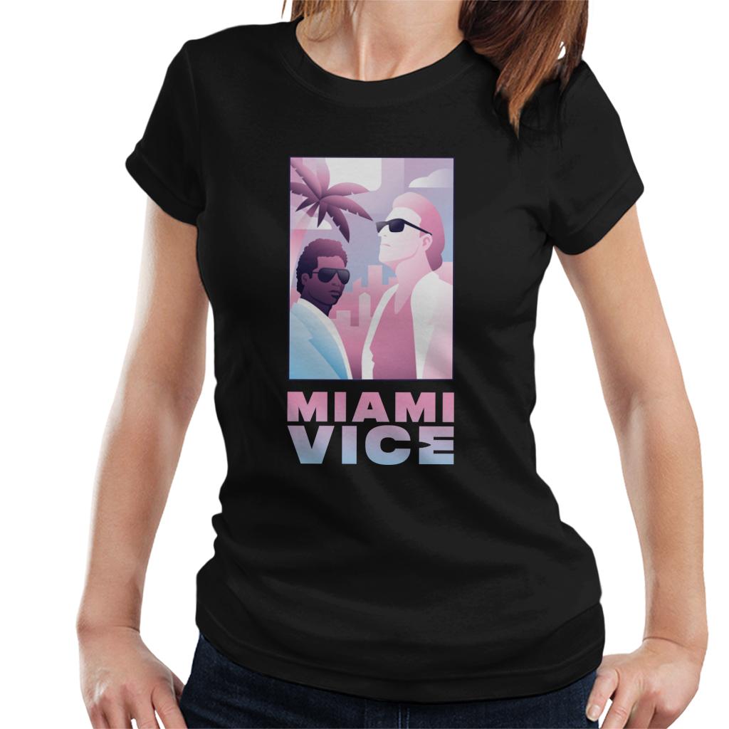 Miami Vice Sonny And Rico Airbrush Inspired Women's T-Shirt-ALL + EVERY