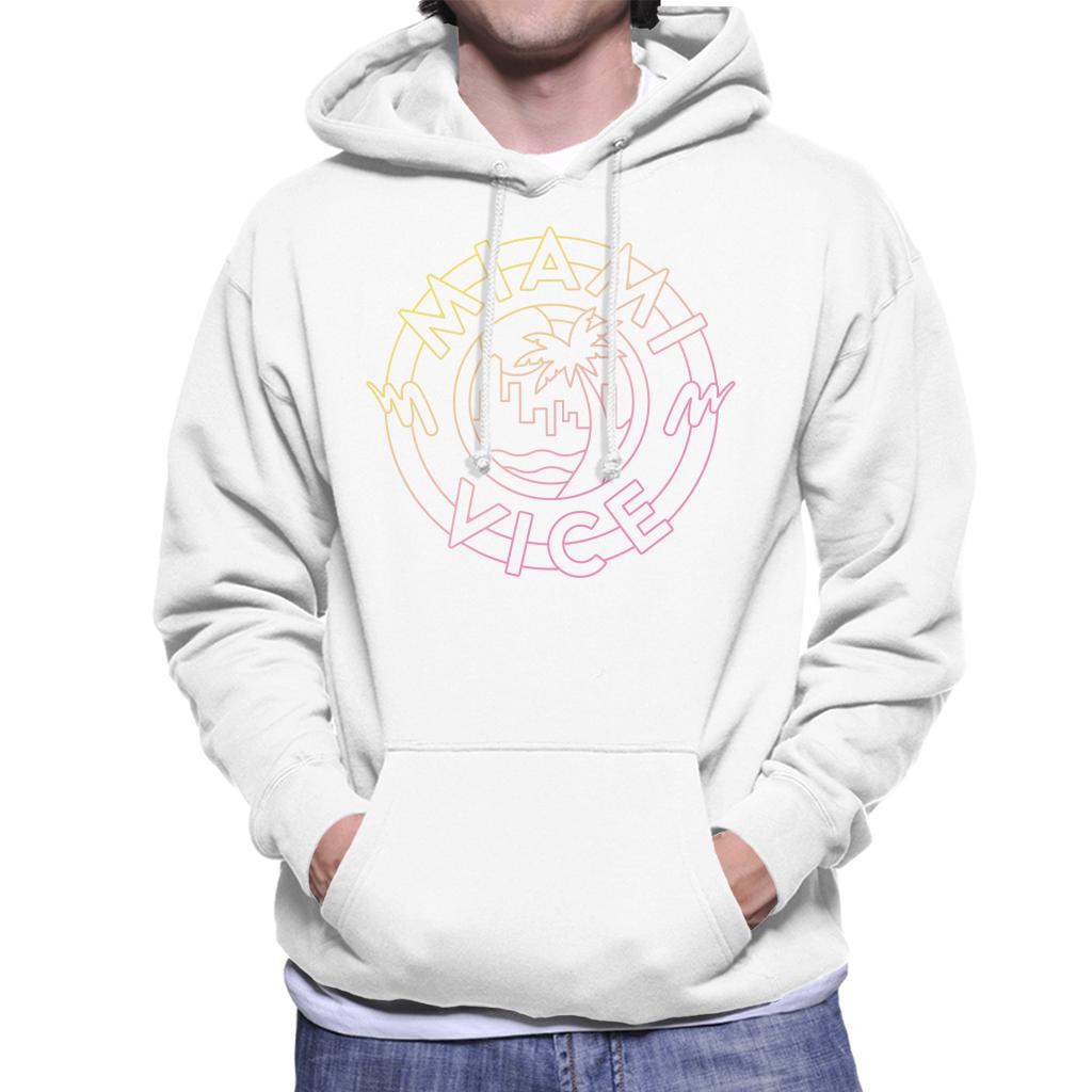 Miami Vice City Palm Tree Icon Men's Hooded Sweatshirt-ALL + EVERY