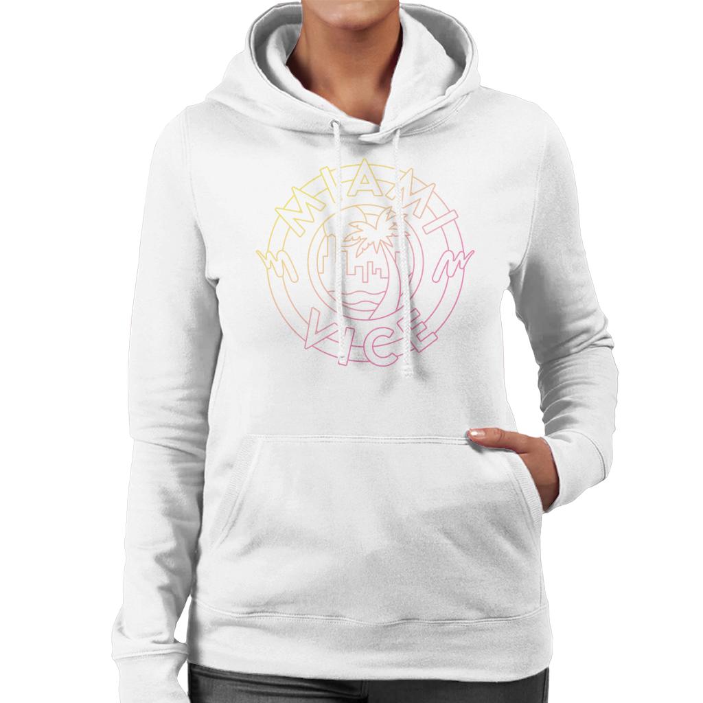 Miami Vice City Palm Tree Icon Women's Hooded Sweatshirt-ALL + EVERY
