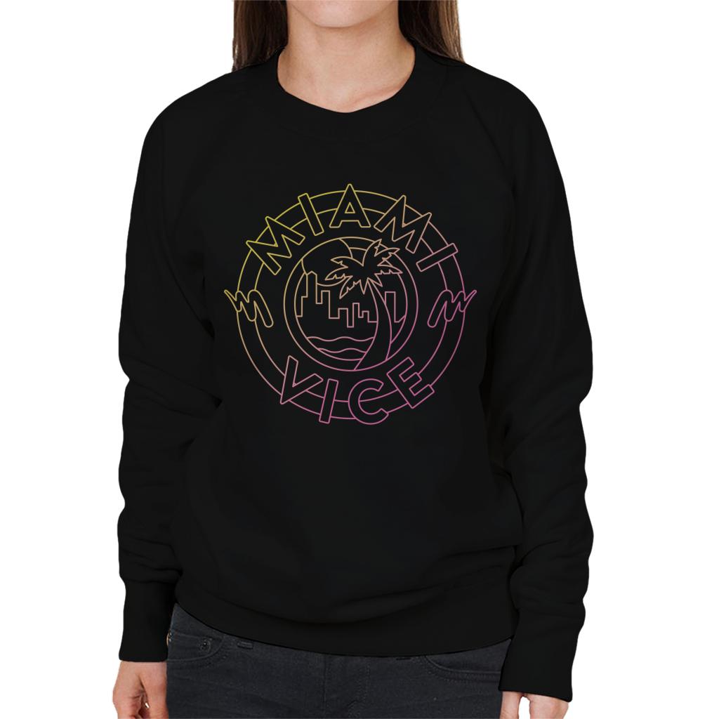 Miami Vice City Palm Tree Icon Women's Sweatshirt-ALL + EVERY