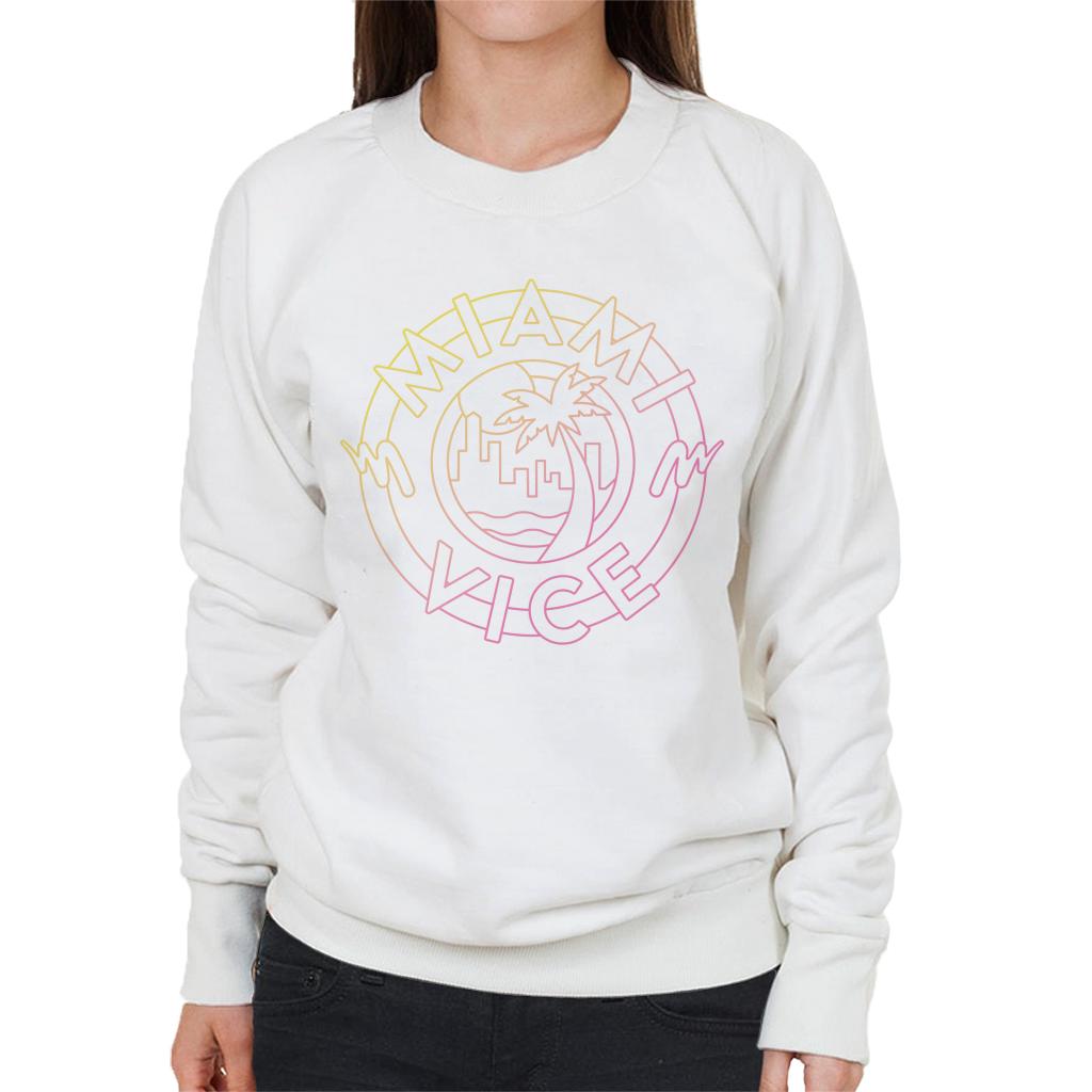 Miami Vice City Palm Tree Icon Women's Sweatshirt-ALL + EVERY