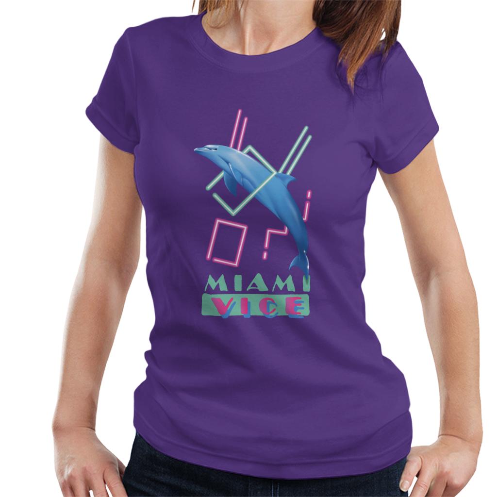 Miami Vice Dolphin Jump Women's T-Shirt-ALL + EVERY