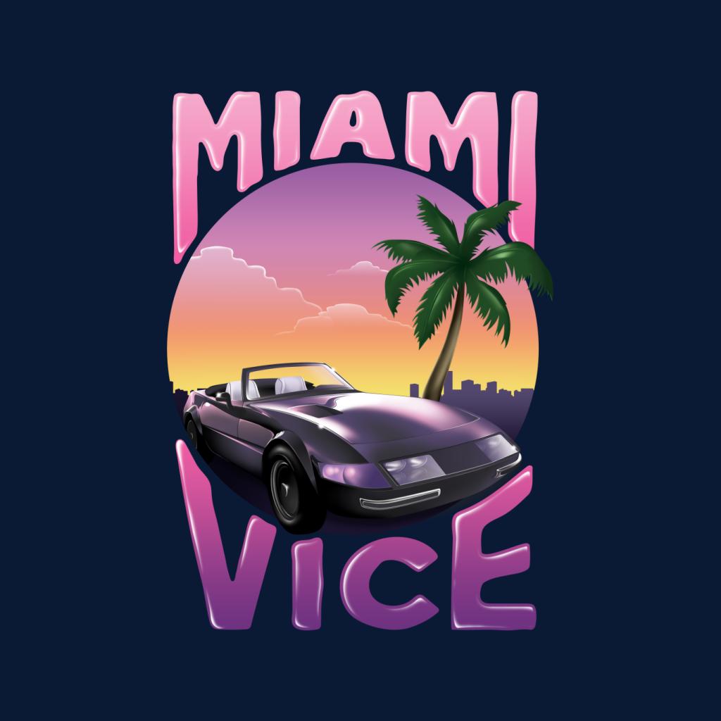 Miami Vice Car And Palm Tree Men's Hooded Sweatshirt-ALL + EVERY