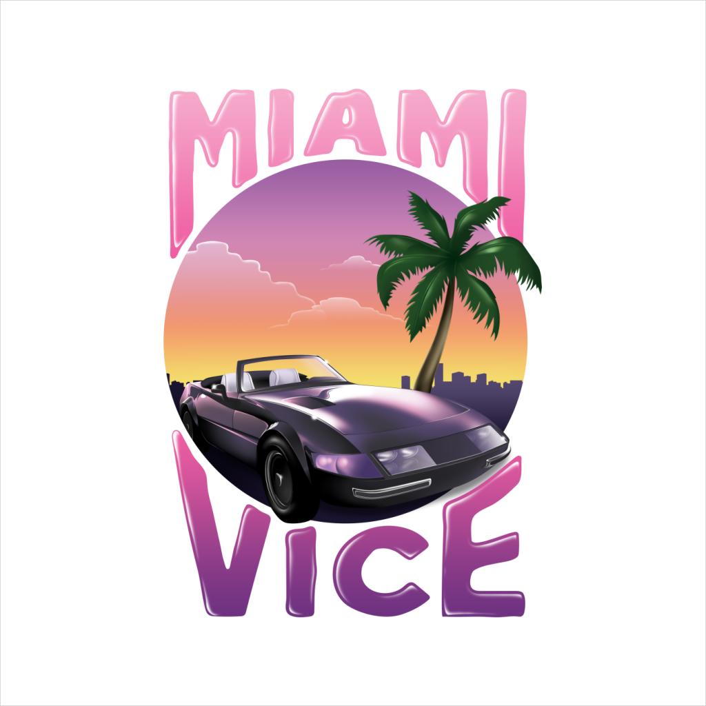 Miami Vice Car And Palm Tree Men's Hooded Sweatshirt-ALL + EVERY