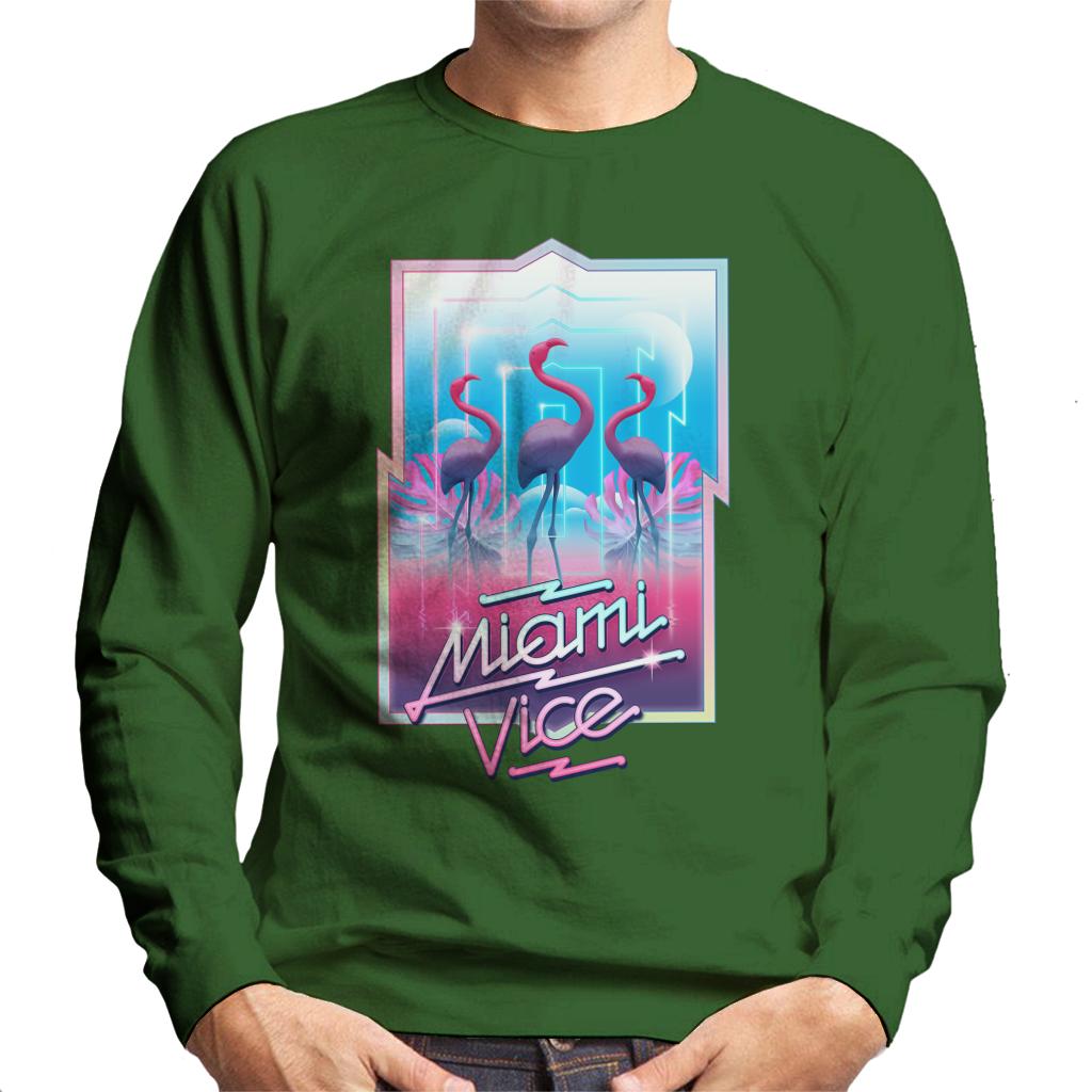 Miami Vice 3 Flamingos Men's Sweatshirt-ALL + EVERY