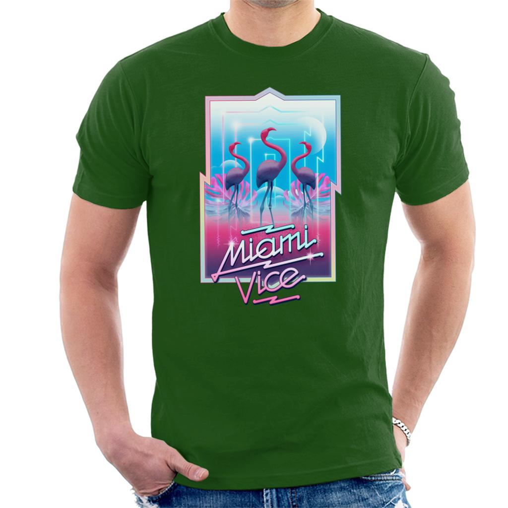 Miami Vice 3 Flamingos Men's T-Shirt-ALL + EVERY