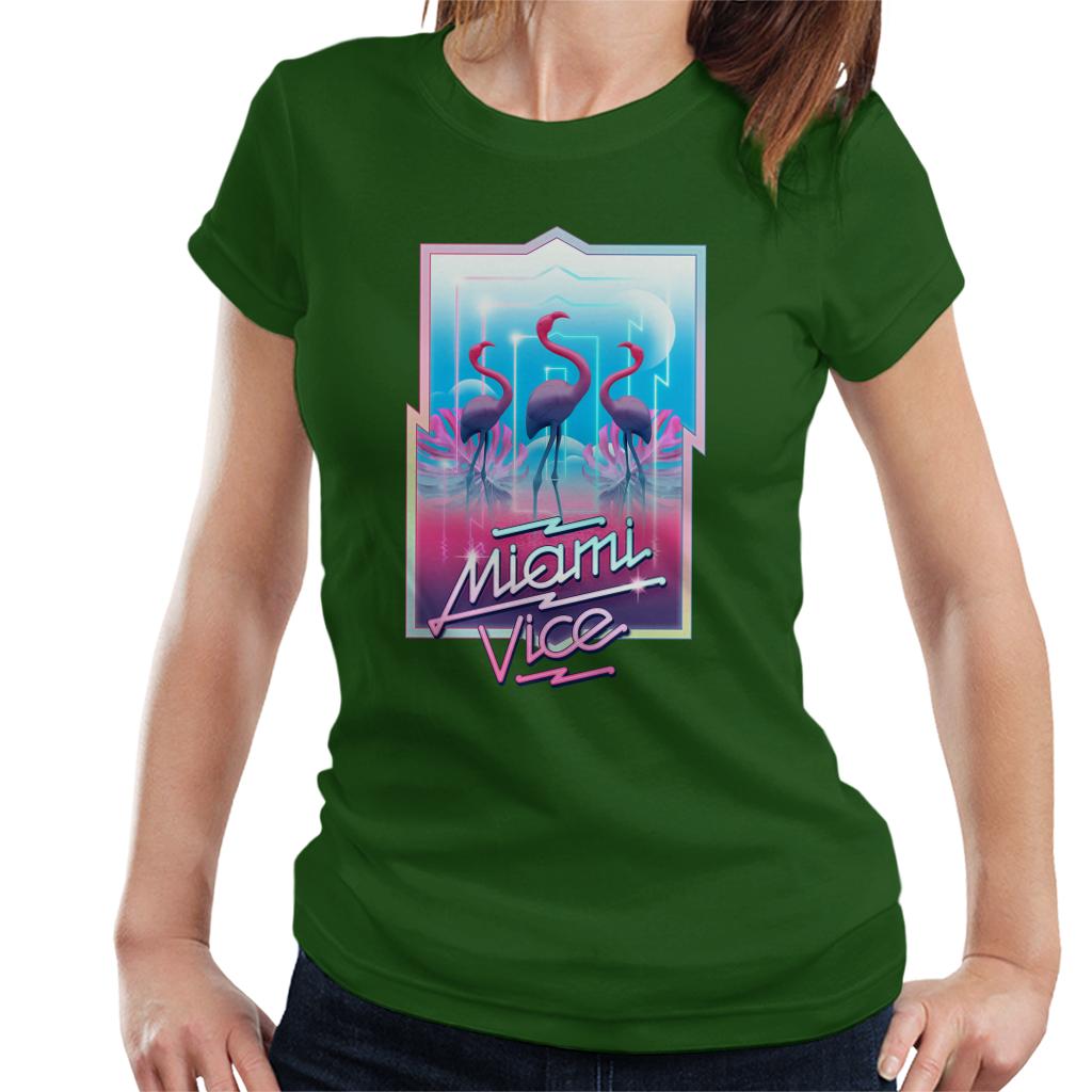 Miami Vice 3 Flamingos Women's T-Shirt-ALL + EVERY