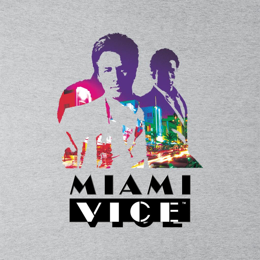 Miami Vice Sonny And Rico City Lights Silhouette Men's T-Shirt-ALL + EVERY