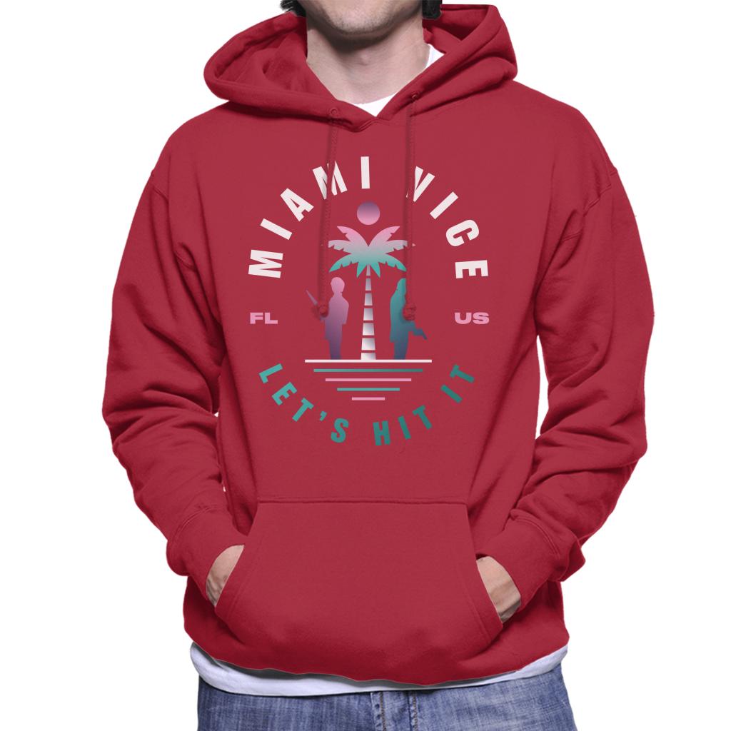 Miami Vice FL US Lets Hit It Men's Hooded Sweatshirt-ALL + EVERY