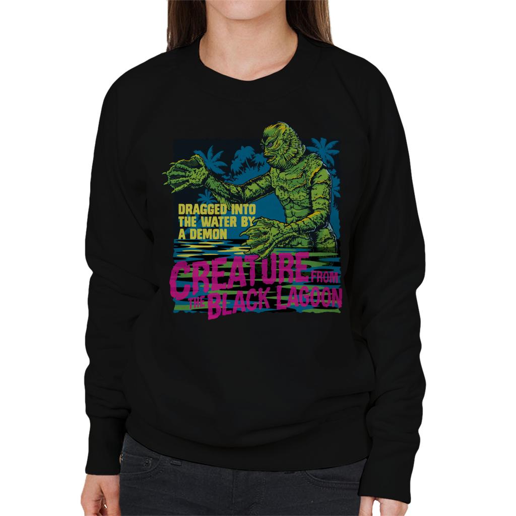 The Creature From The Black Lagoon Dragged Demon Women's Sweatshirt-ALL + EVERY