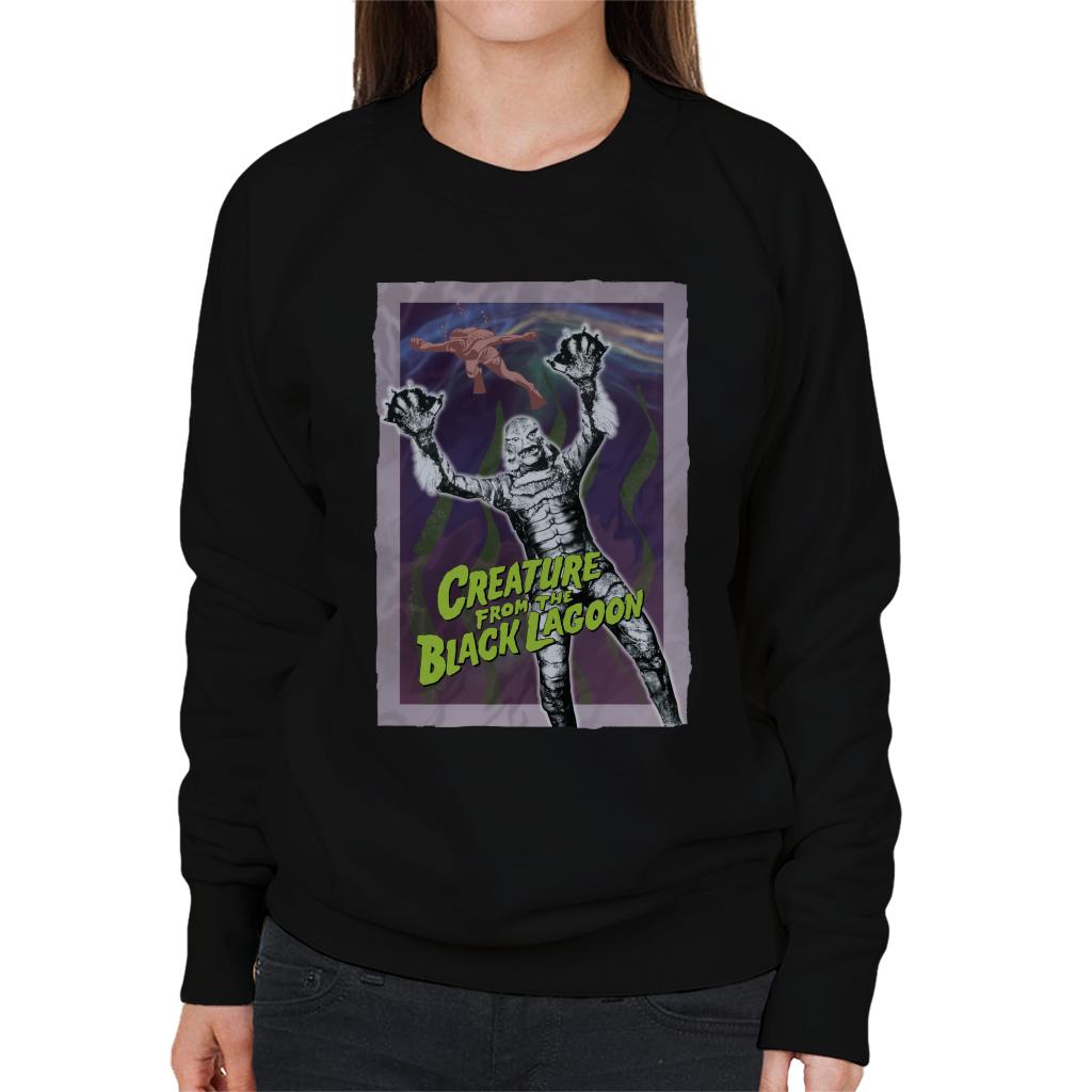 Creature From The Black Lagoon Diver Frame Women's Sweatshirt-ALL + EVERY