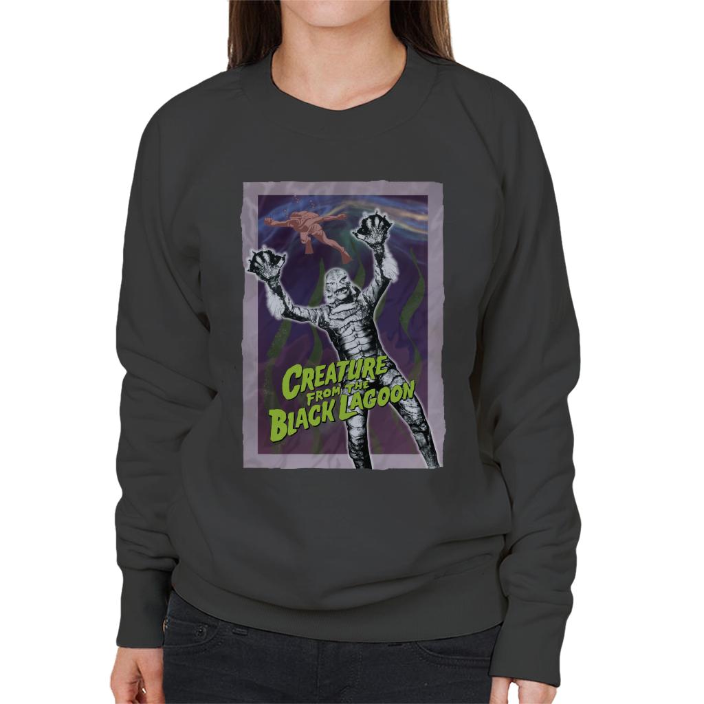 Creature From The Black Lagoon Diver Frame Women's Sweatshirt-ALL + EVERY