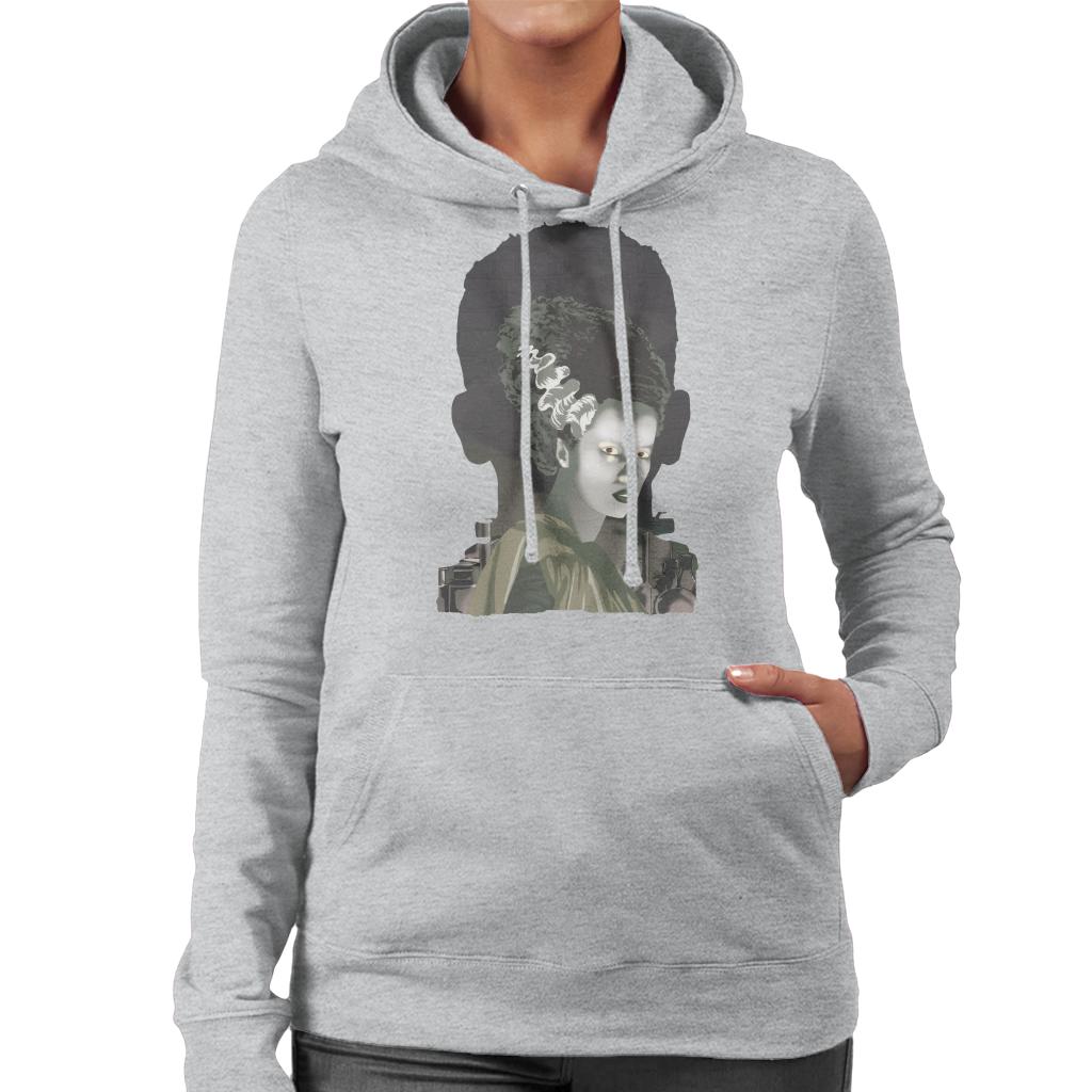 The Bride Of Frankenstein Head Women's Hooded Sweatshirt-ALL + EVERY