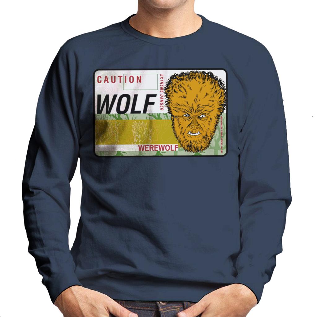 The Wolf Man Caution Extreme Danger Men's Sweatshirt-ALL + EVERY