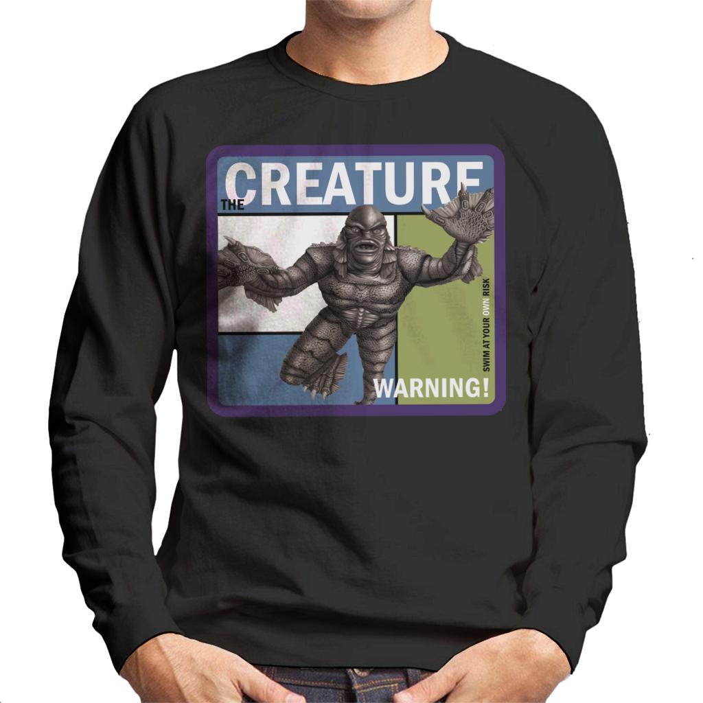 The Creature From The Black Lagoon Warning Men's Sweatshirt-ALL + EVERY