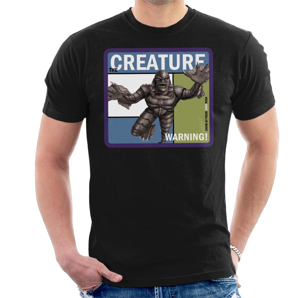 The Creature From The Black Lagoon Warning Men's T-Shirt-ALL + EVERY