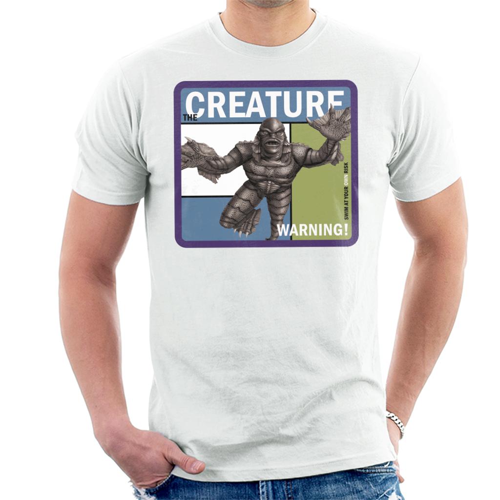 The Creature From The Black Lagoon Warning Men's T-Shirt-ALL + EVERY