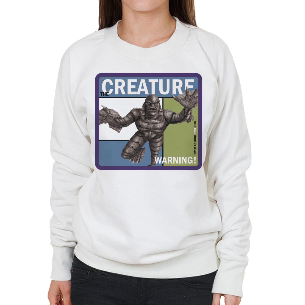 The Creature From The Black Lagoon Warning Women's Sweatshirt-ALL + EVERY