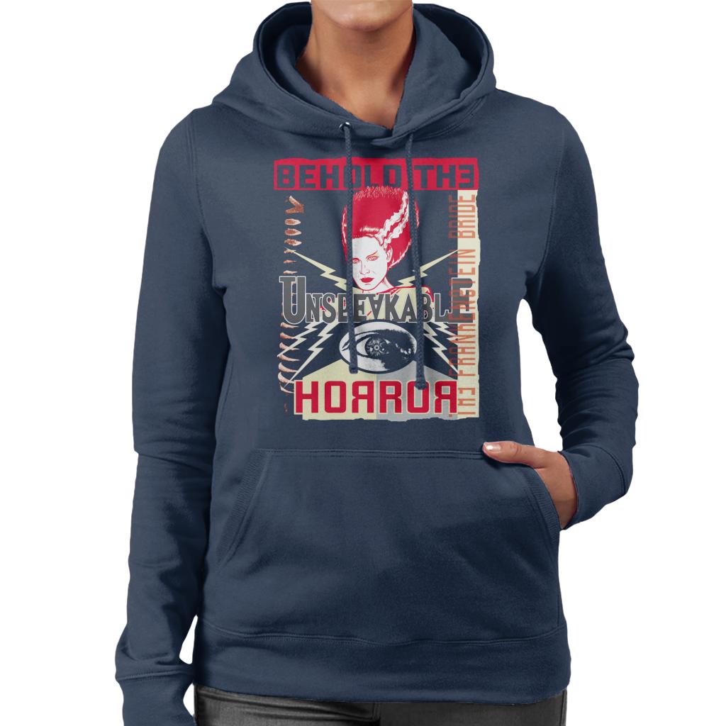 The Bride Of Frankenstein Behold The Unspeakable Horror Women's Hooded Sweatshirt-ALL + EVERY