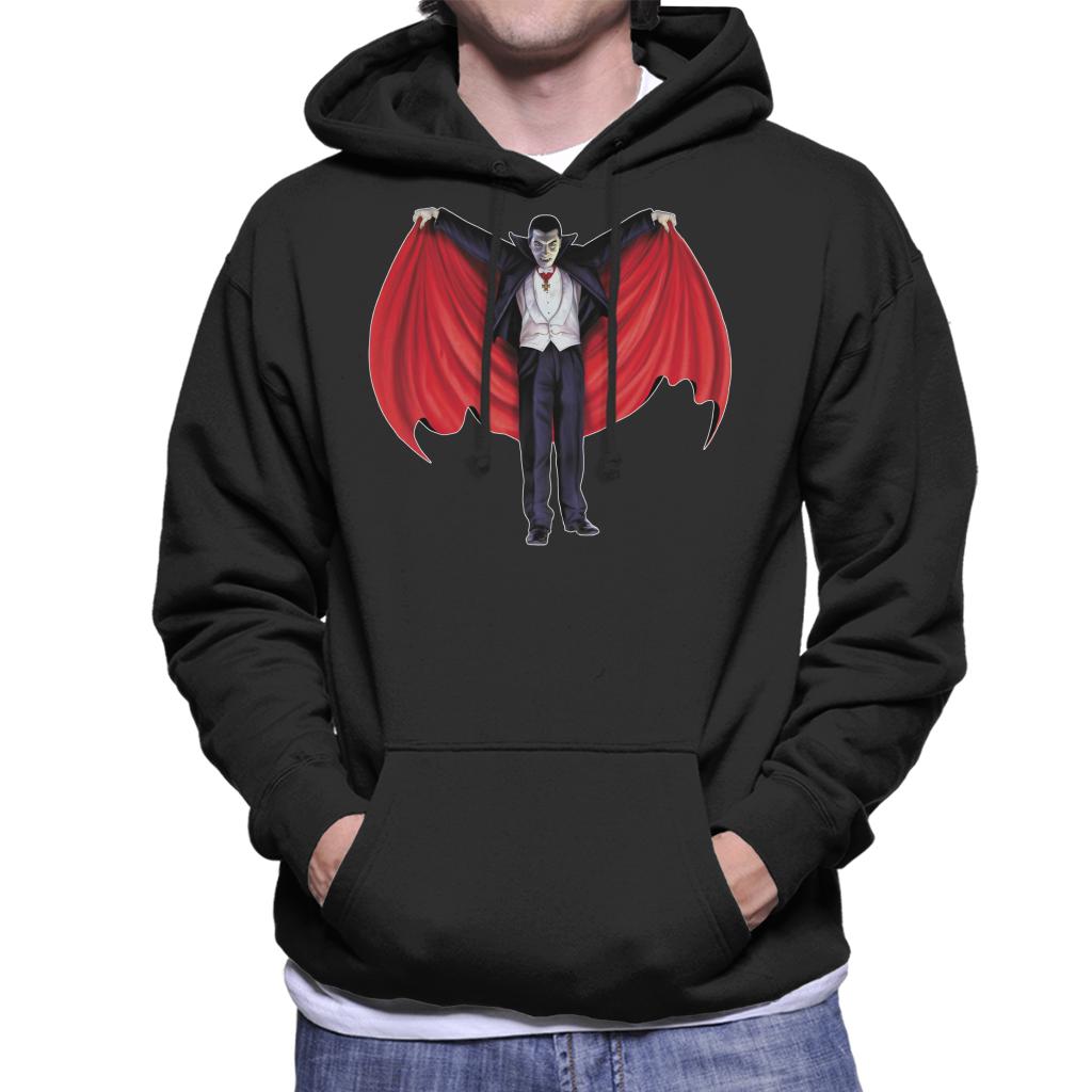 Dracula Cape Full Men's Hooded Sweatshirt-ALL + EVERY