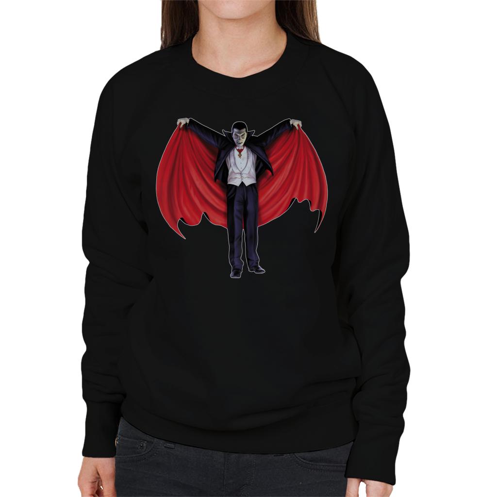 Dracula Cape Full Women's Sweatshirt-ALL + EVERY