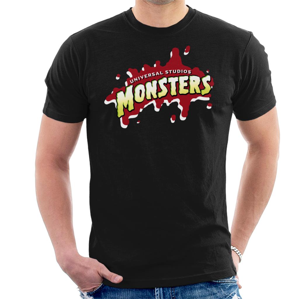 Universal Studio Monsters Blood Logo Men's T-Shirt-ALL + EVERY