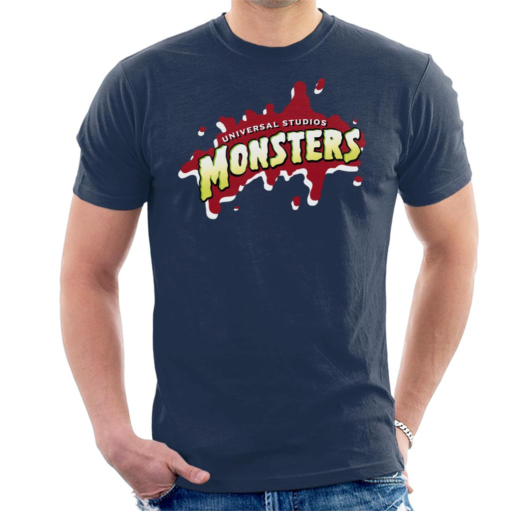 Universal Studio Monsters Blood Logo Men's T-Shirt-ALL + EVERY