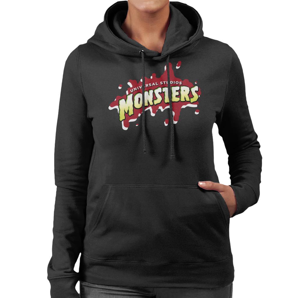 Universal Studio Monsters Blood Logo Women's Hooded Sweatshirt-ALL + EVERY